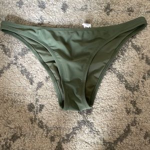 aerie army green bathing suit bottoms